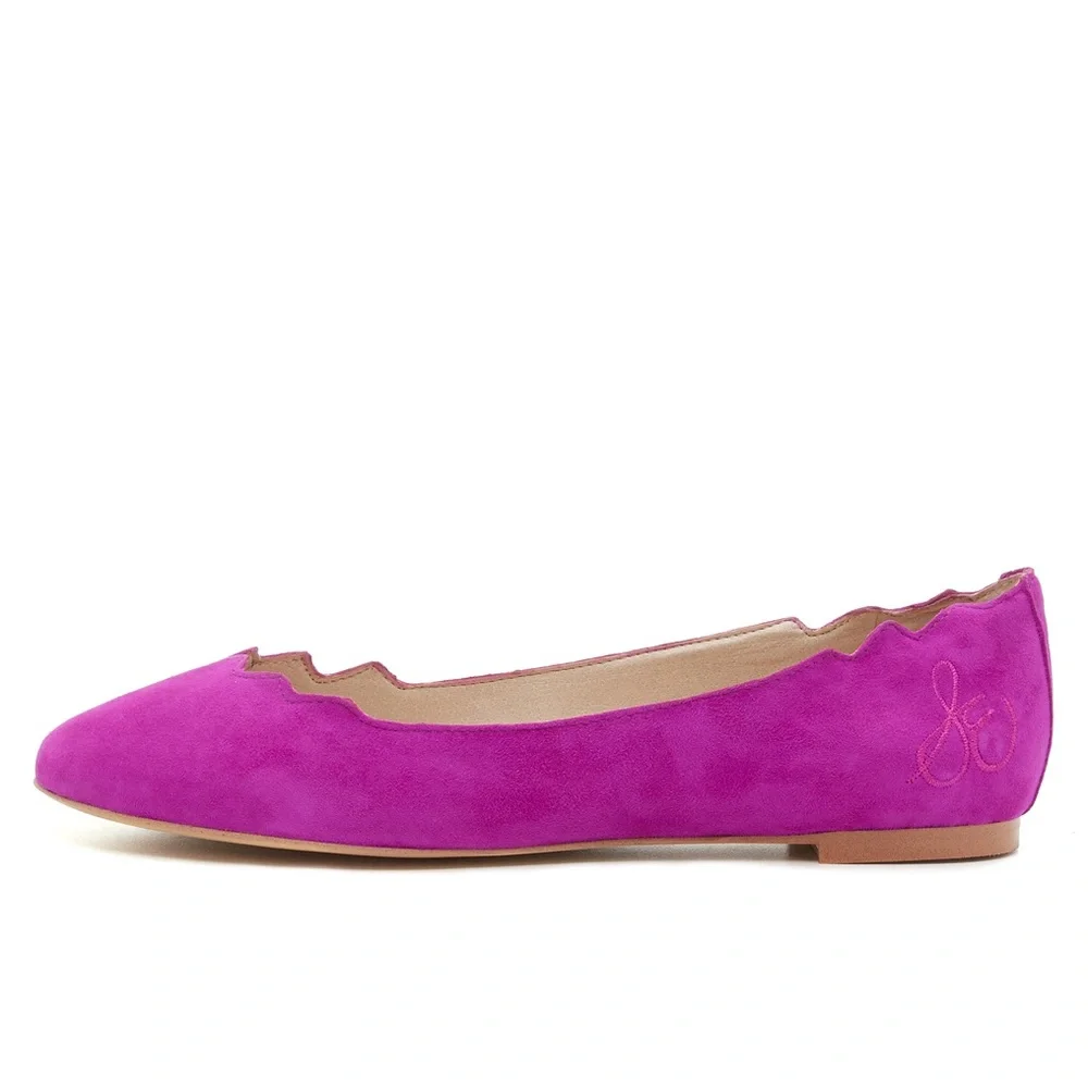 Sam Edelman scallop Augusta Fuchsia flats